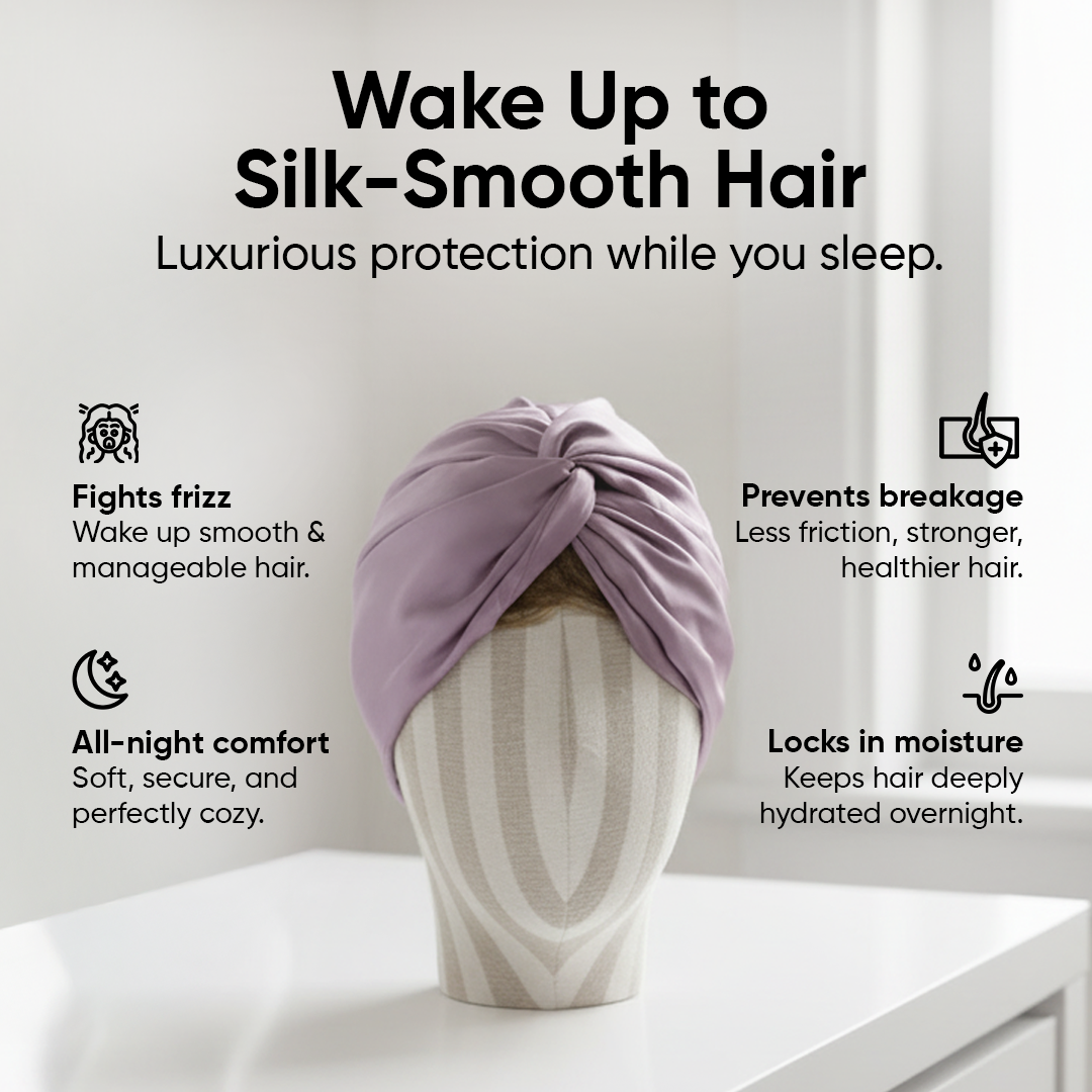Crownessa Pure Silk Nightcap