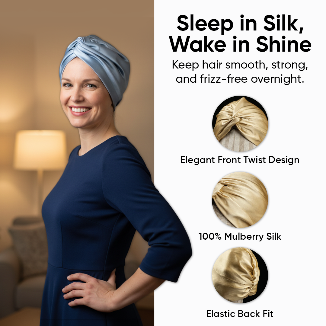 Crownessa Pure Silk Nightcap